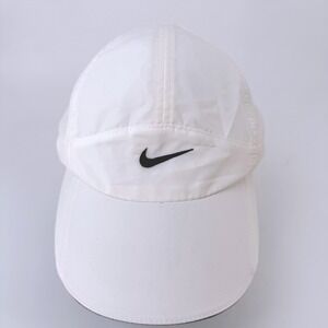 Vintage Y2k Nike FIT DRY Women Hat Tailwind White Running Mesh Cap Center Swoosh